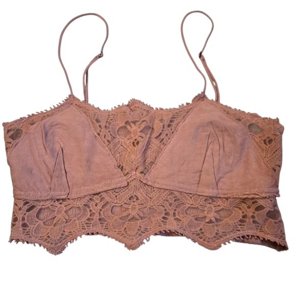 Free People NWOT FP One Athena Bralette  Smoke Rose Pink - Picture 4 of 6